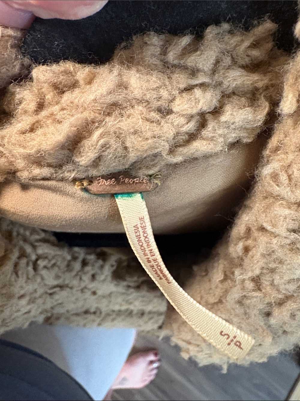 Free people Womens Cozy Teddy Button-Front Jacket - Camel - Picture 9 of 10